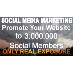 Promote your website to 3,000,000 social followers